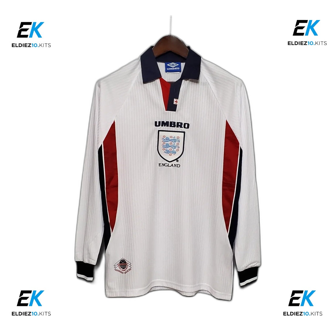 1998 England Home Long Sleeve Retro