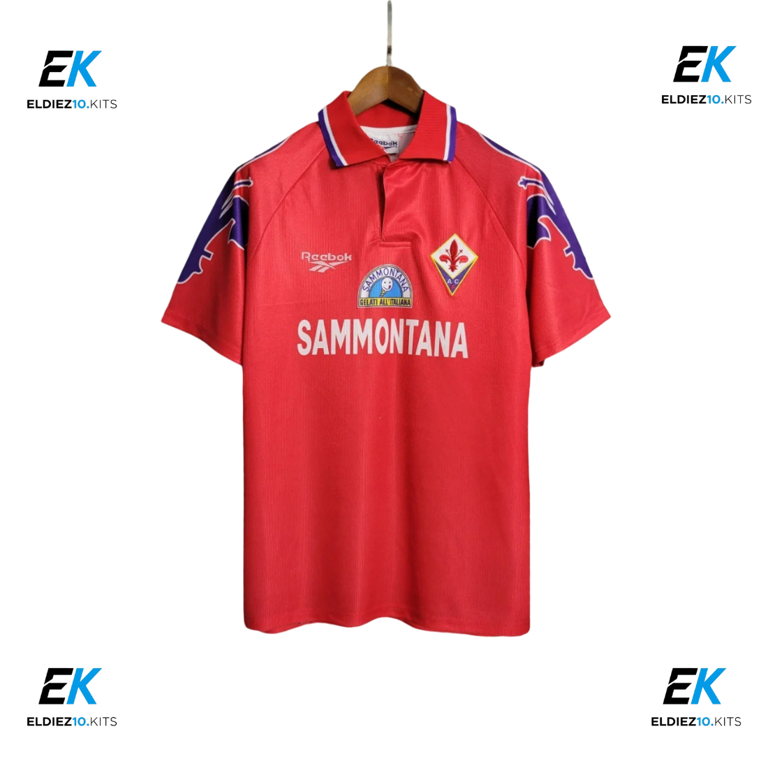 95-96 Fiorentina Red Retro
