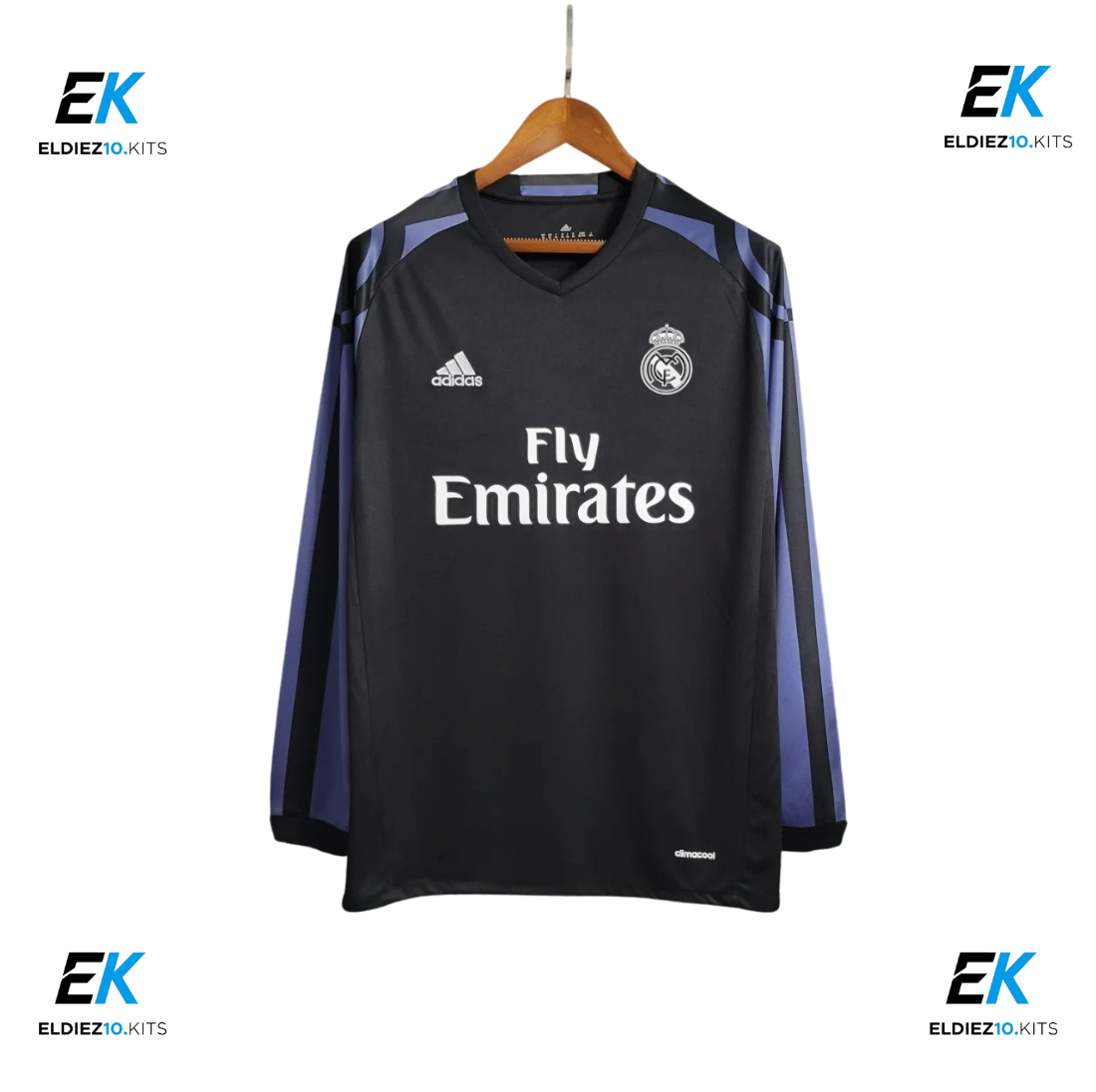 16-17 Real Madrid Third Long Sleeve Retro