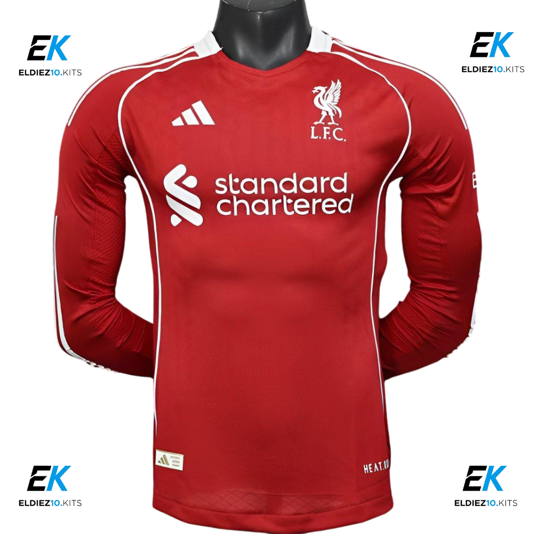 25-26 Liverpool Home Long Sleeve Player Version