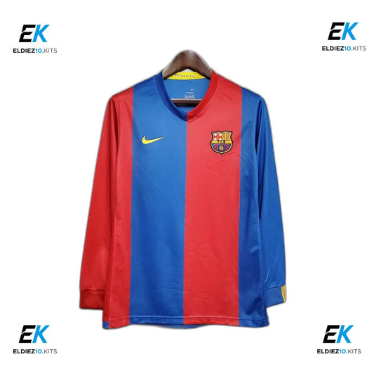 06-07 Barcelona Home Long Sleeve Retro