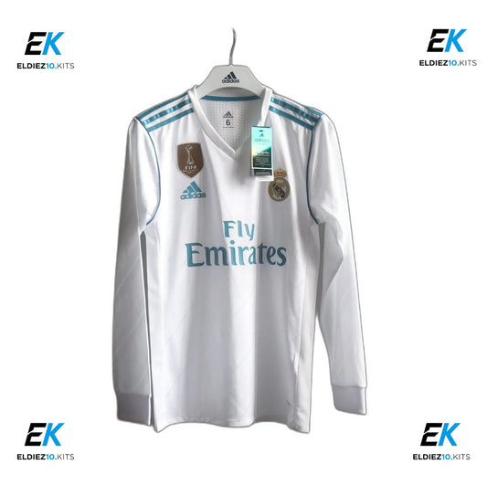 17-18 Real Madrid Home Long Sleeve Retro Player Version