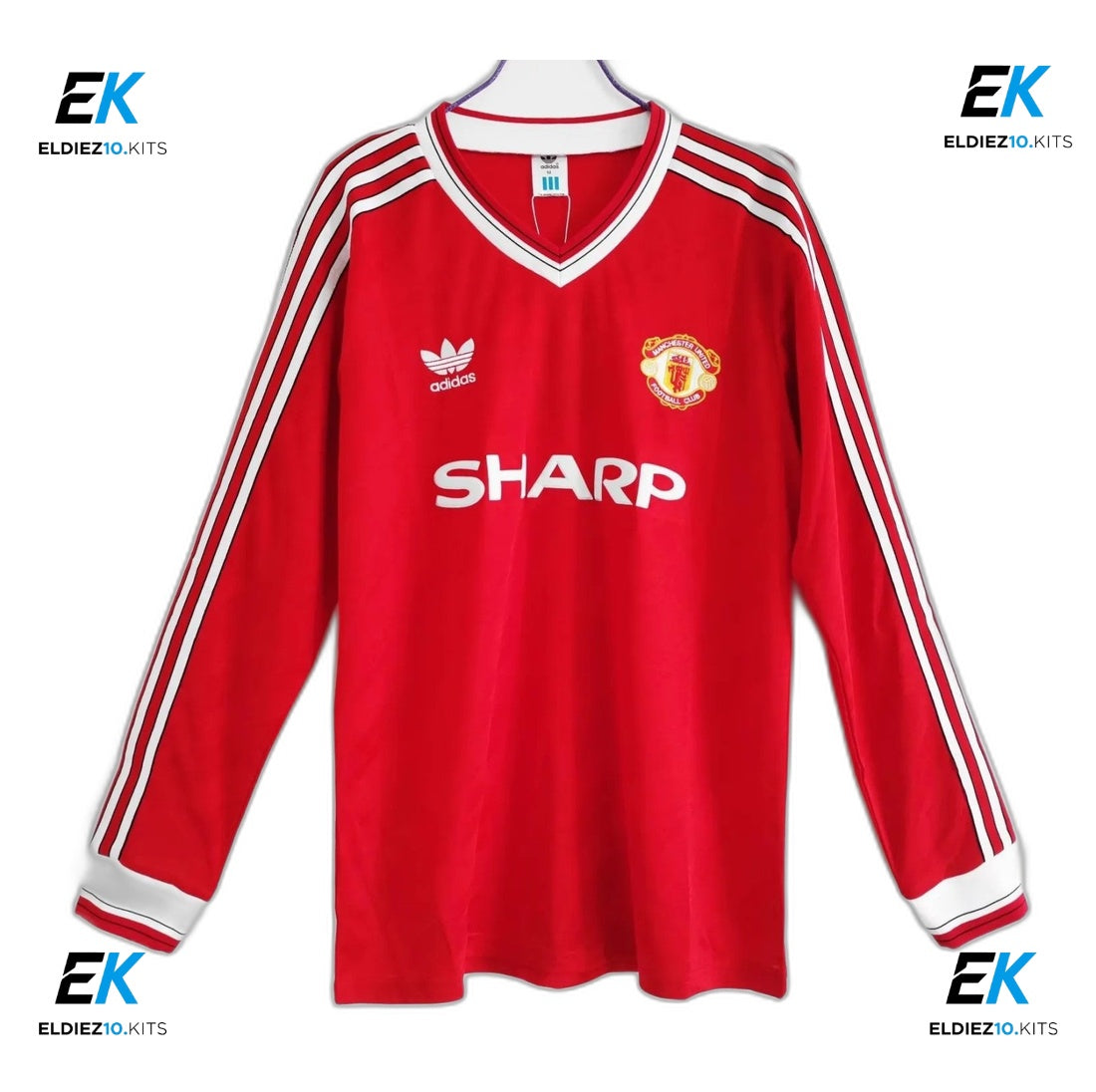 1986-88 Manchester United Home Long Sleeve Retro