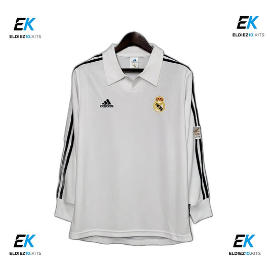 2002 Real Madrid Home Long Sleeve Retro