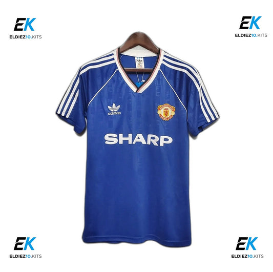 88-90 Manchester United Third Blue Retro