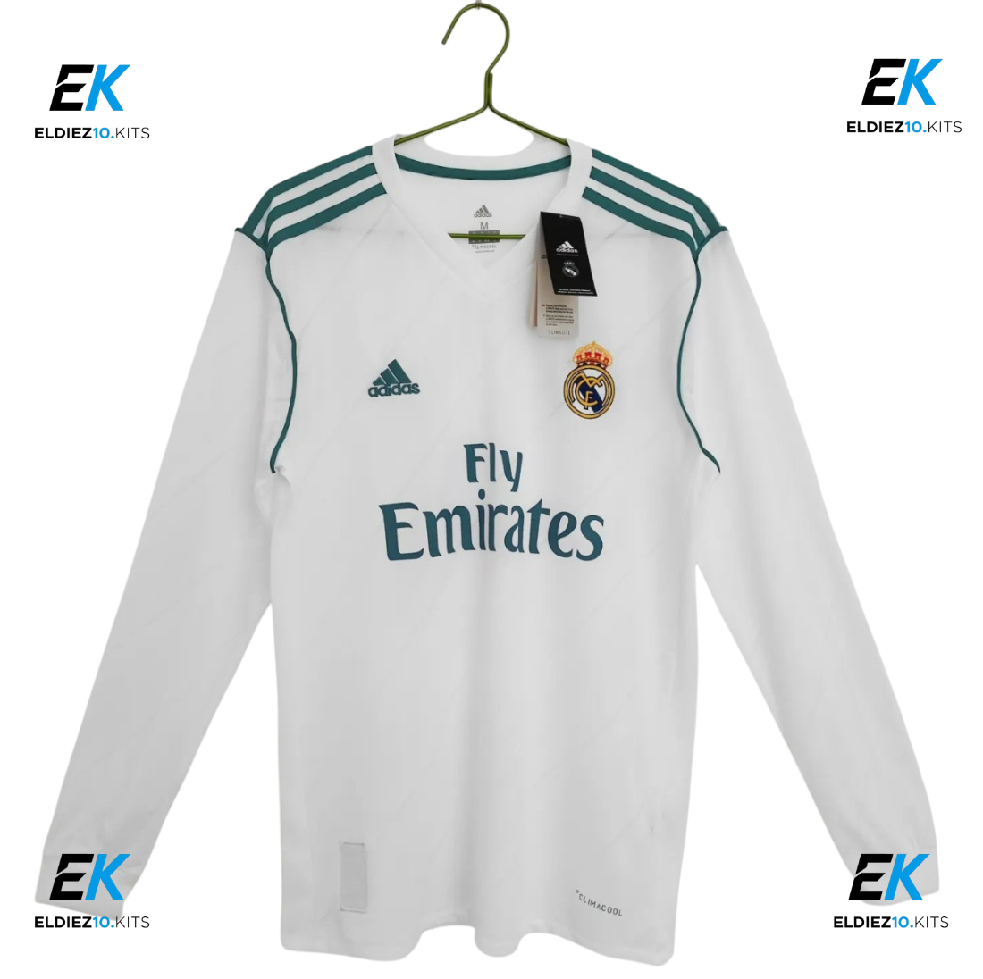 17-18 Real Madrid Home Long Sleeve Retro