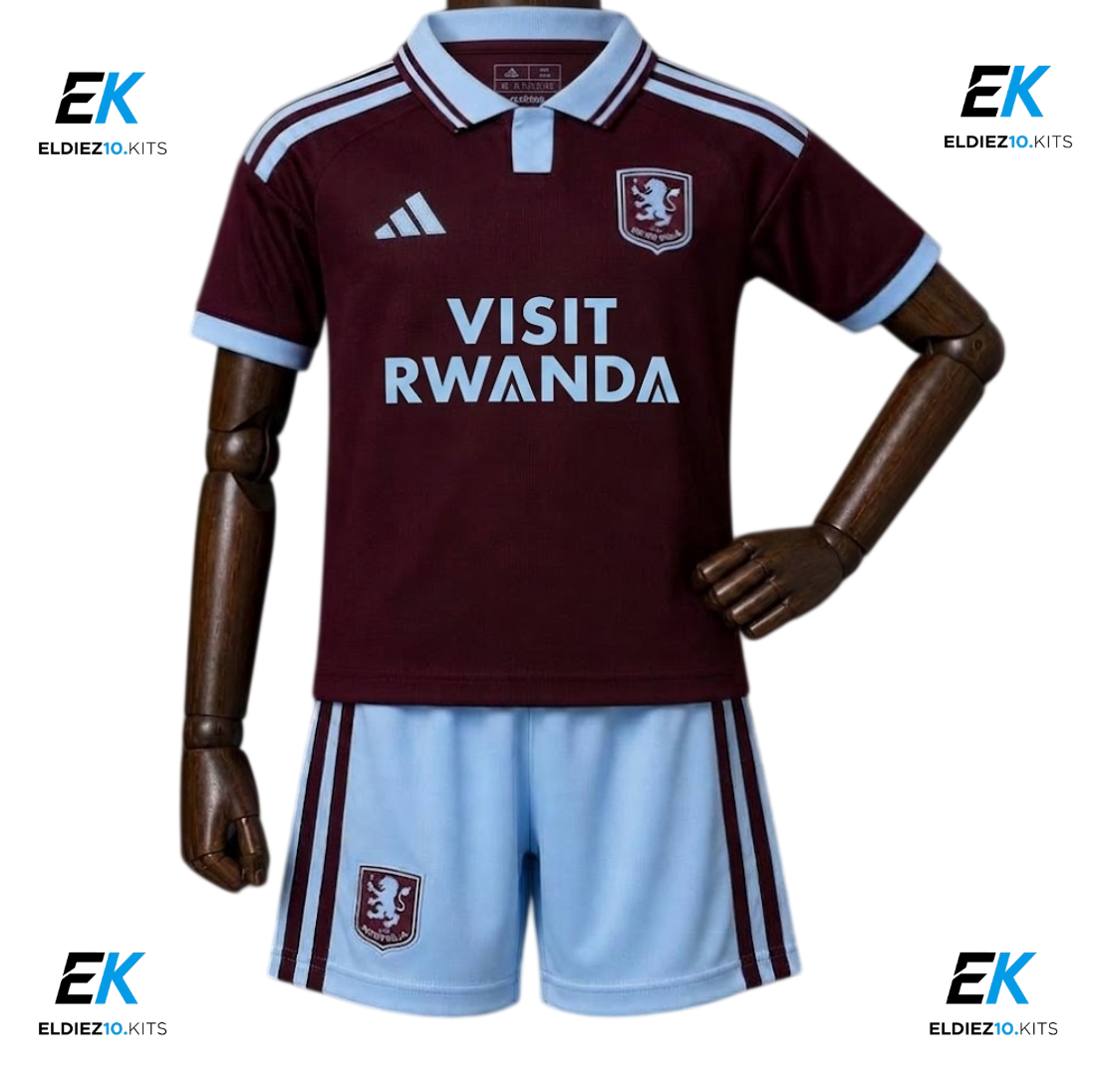 26-27 Aston Villa Home Kids Kit